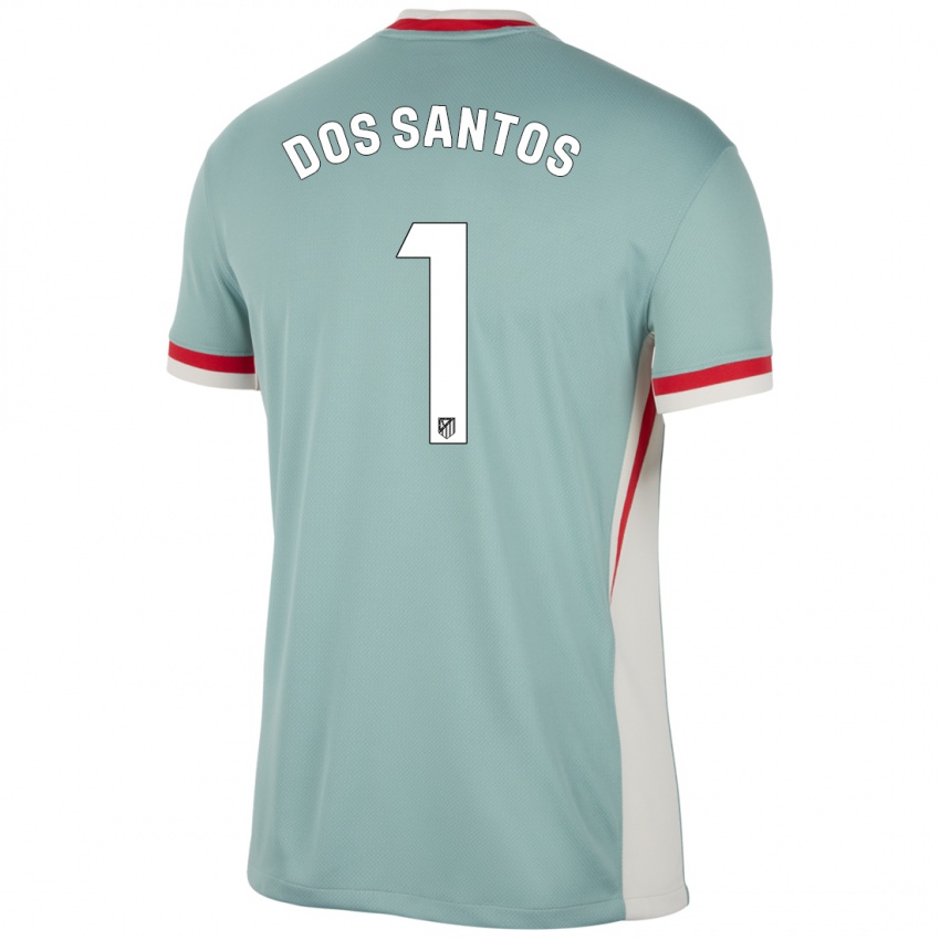 Børn Alex Dos Santos #1 Lys Beige Blå Udebane Spillertrøjer 2024/25 Trøje T-Shirt