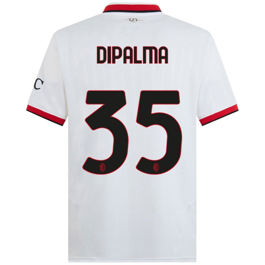 Børn Matteo Dipalma #35 Hvid Sort Rød Udebane Spillertrøjer 2024/25 Trøje T-Shirt