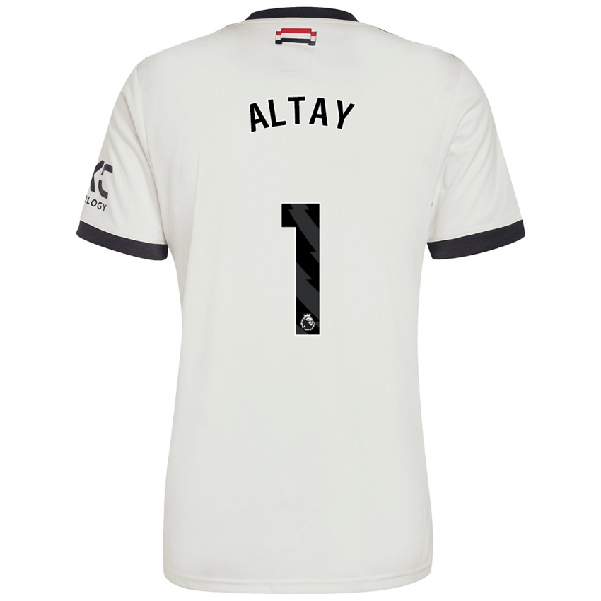 Børn Altay Bayindir #1 Råhvid Tredje Sæt Spillertrøjer 2024/25 Trøje T-Shirt