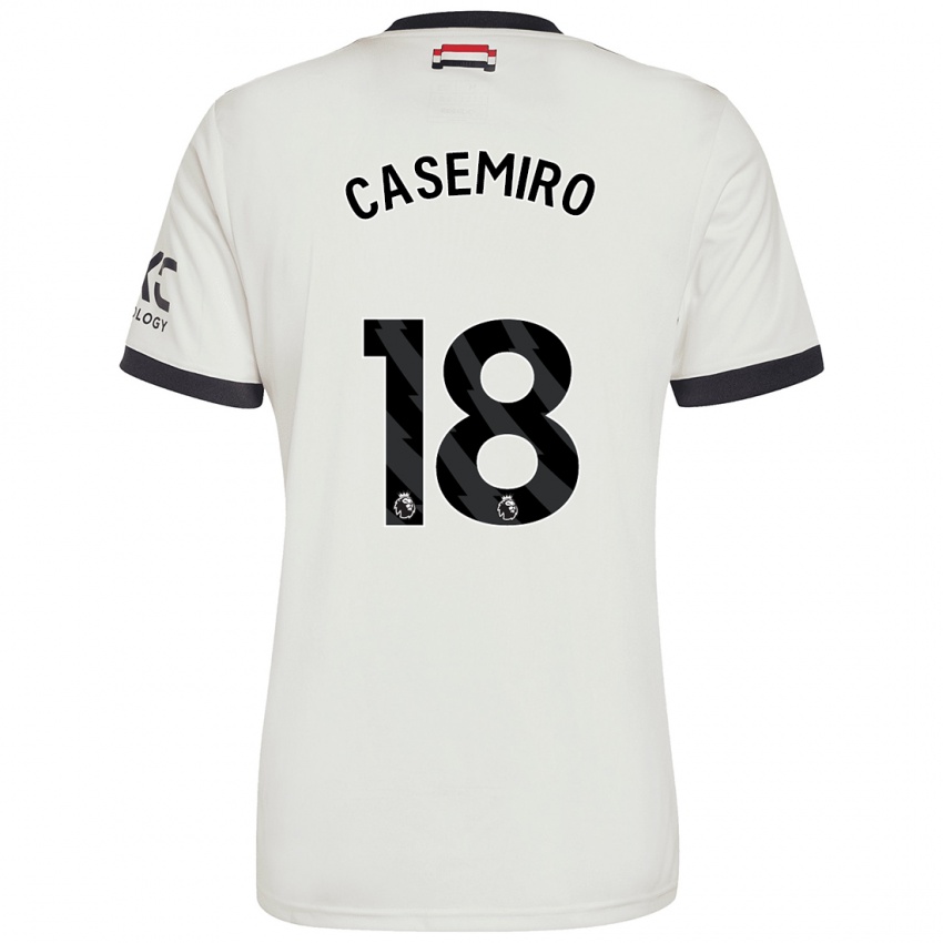 Børn Casemiro #18 Råhvid Tredje Sæt Spillertrøjer 2024/25 Trøje T-Shirt