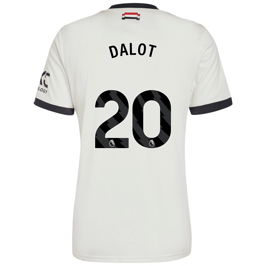 Børn Diogo Dalot #20 Råhvid Tredje Sæt Spillertrøjer 2024/25 Trøje T-Shirt