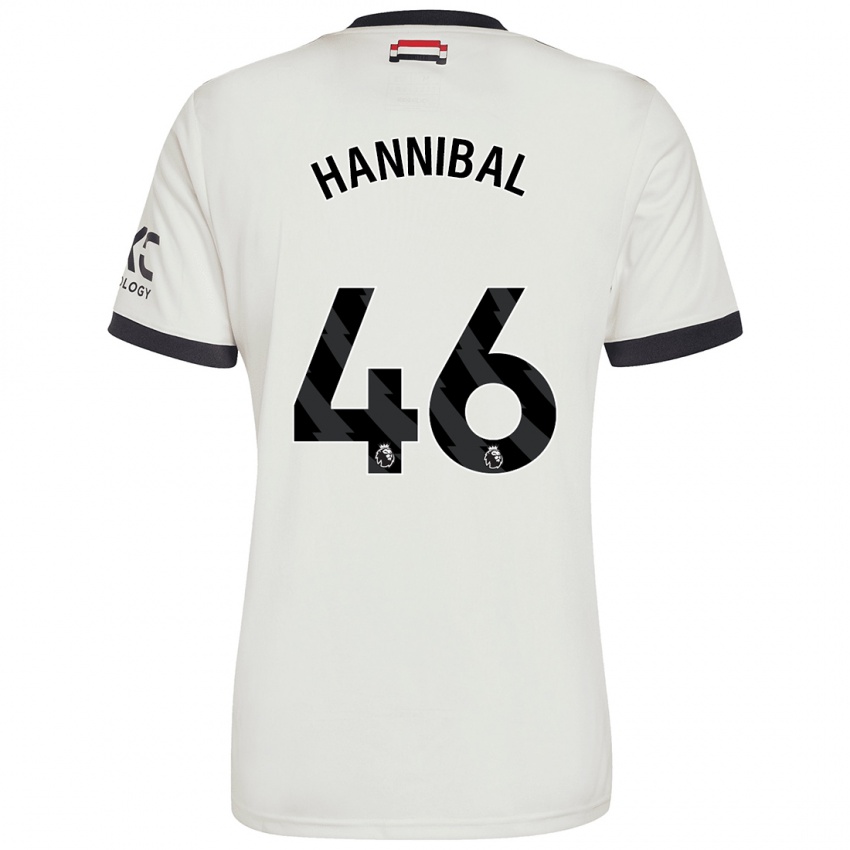 Børn Hannibal Mejbri #46 Råhvid Tredje Sæt Spillertrøjer 2024/25 Trøje T-Shirt