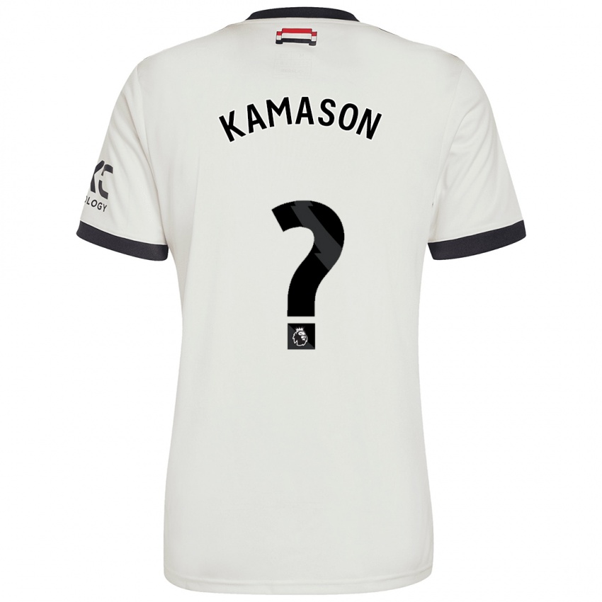 Børn Jaydan Kamason #0 Råhvid Tredje Sæt Spillertrøjer 2024/25 Trøje T-Shirt