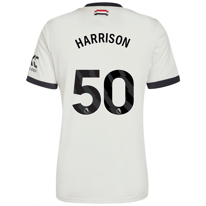 Børn Elyh Harrison #50 Råhvid Tredje Sæt Spillertrøjer 2024/25 Trøje T-Shirt