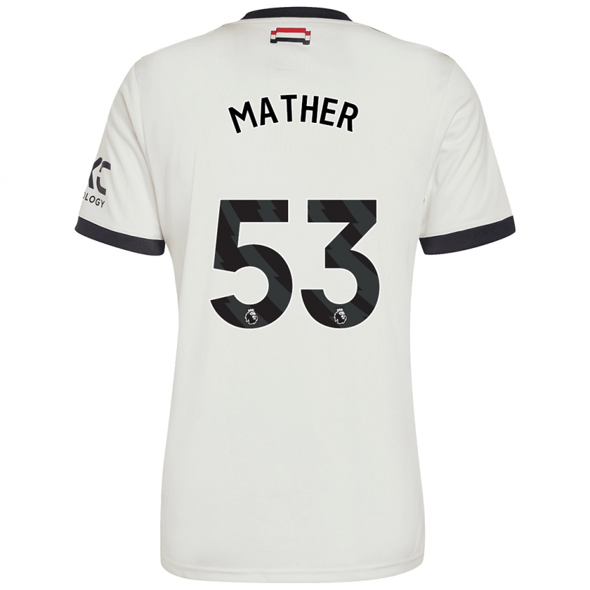 Børn Sam Mather #53 Råhvid Tredje Sæt Spillertrøjer 2024/25 Trøje T-Shirt