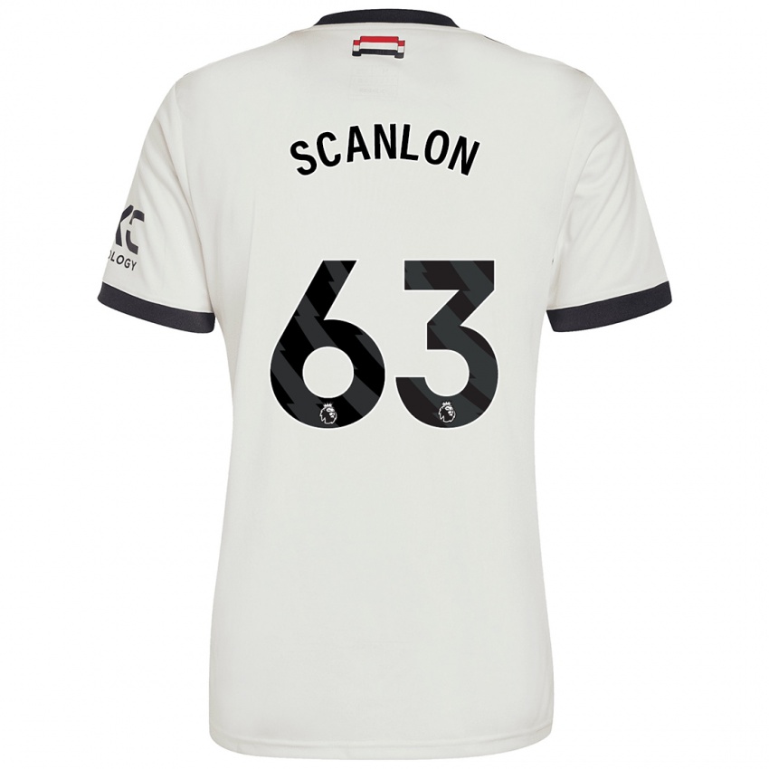 Børn James Scanlon #63 Råhvid Tredje Sæt Spillertrøjer 2024/25 Trøje T-Shirt