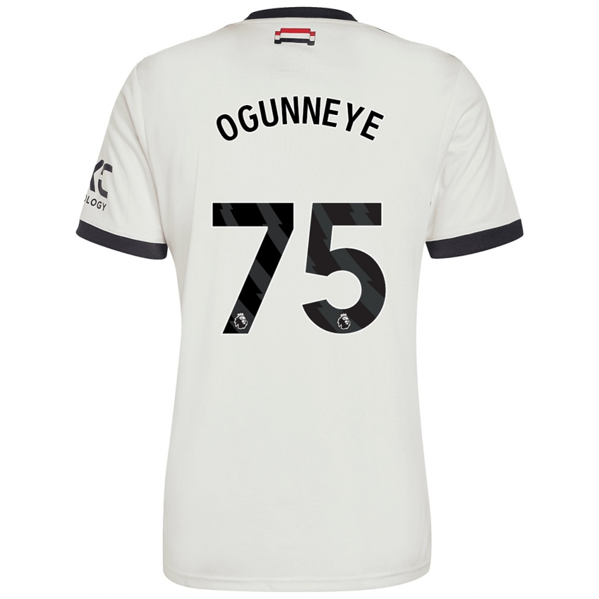 Børn Habeeb Ogunneye #75 Råhvid Tredje Sæt Spillertrøjer 2024/25 Trøje T-Shirt