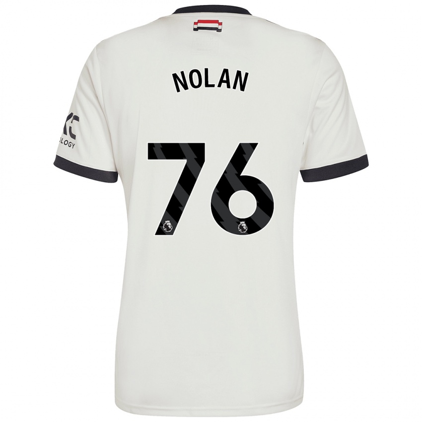 Børn James Nolan #76 Råhvid Tredje Sæt Spillertrøjer 2024/25 Trøje T-Shirt