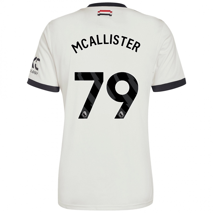 Børn Finley Mcallister #79 Råhvid Tredje Sæt Spillertrøjer 2024/25 Trøje T-Shirt