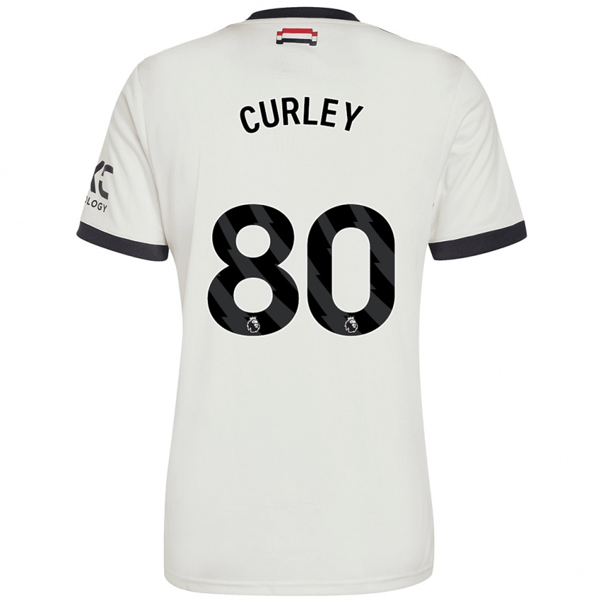 Børn Ruben Curley #80 Råhvid Tredje Sæt Spillertrøjer 2024/25 Trøje T-Shirt