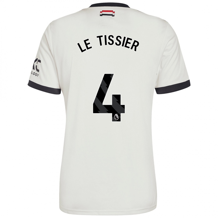 Børn Maya Le Tissier #4 Råhvid Tredje Sæt Spillertrøjer 2024/25 Trøje T-Shirt