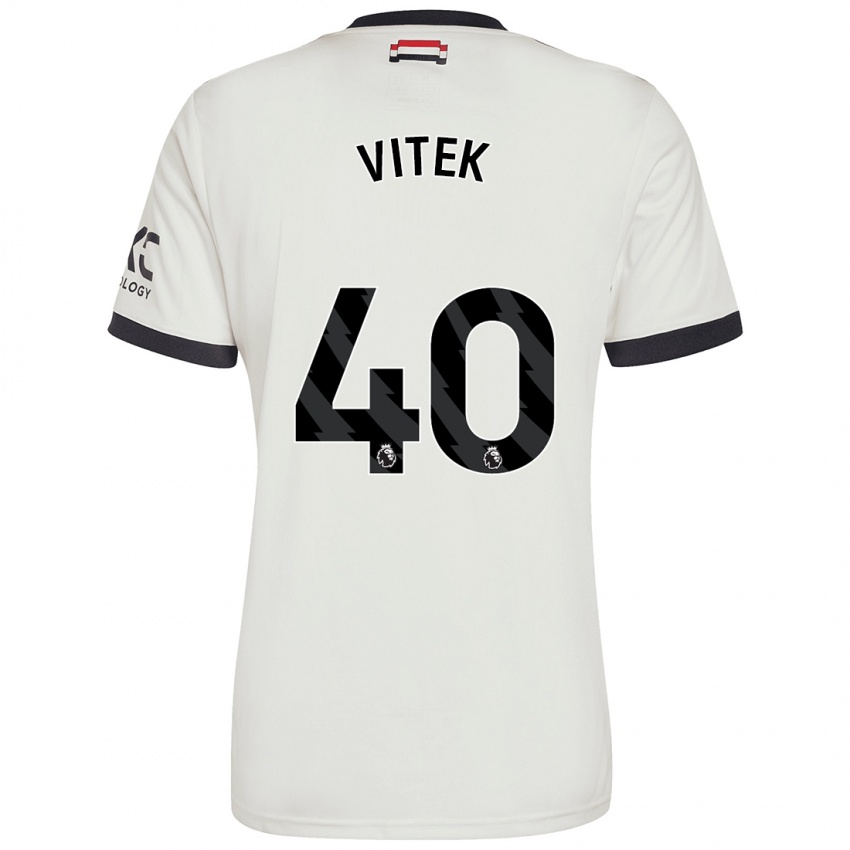 Børn Radek Vitek #40 Råhvid Tredje Sæt Spillertrøjer 2024/25 Trøje T-Shirt