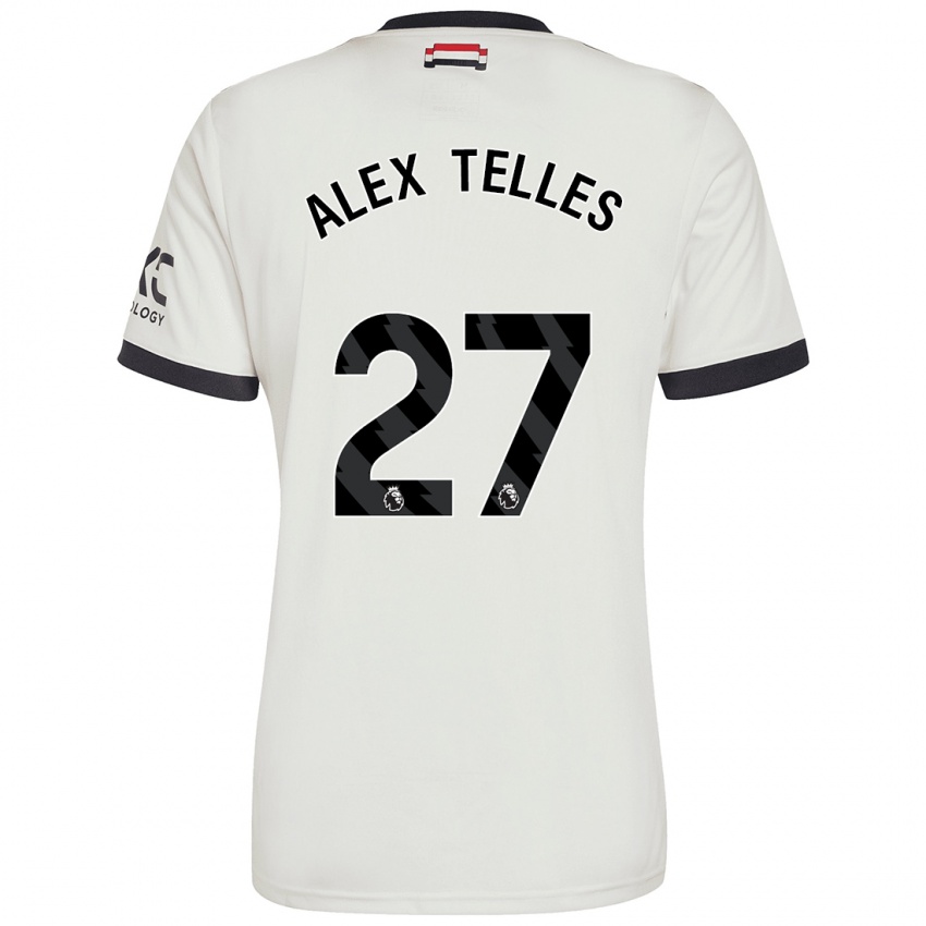 Børn Alex Nicolao Telles #27 Råhvid Tredje Sæt Spillertrøjer 2024/25 Trøje T-Shirt