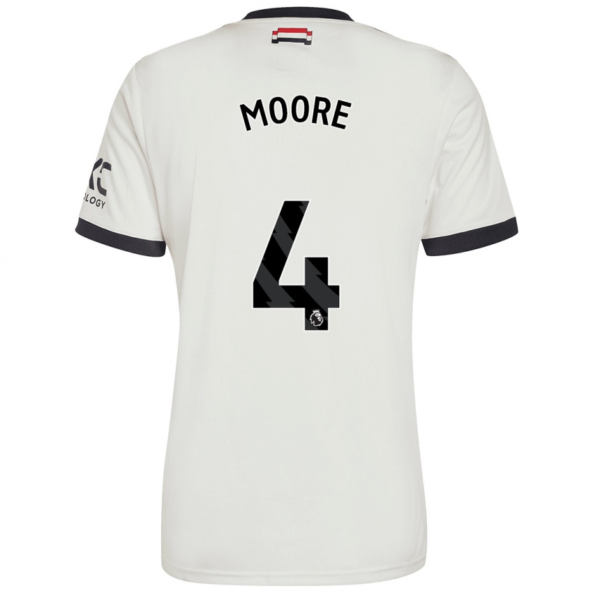 Børn Jade Moore #4 Råhvid Tredje Sæt Spillertrøjer 2024/25 Trøje T-Shirt