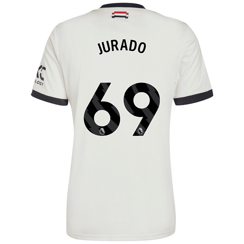 Børn Marc Jurado #69 Råhvid Tredje Sæt Spillertrøjer 2024/25 Trøje T-Shirt