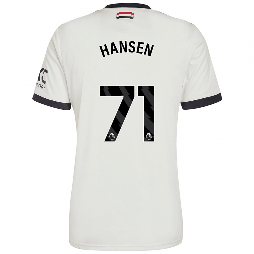 Børn Isak Hansen-Aaroen #71 Råhvid Tredje Sæt Spillertrøjer 2024/25 Trøje T-Shirt