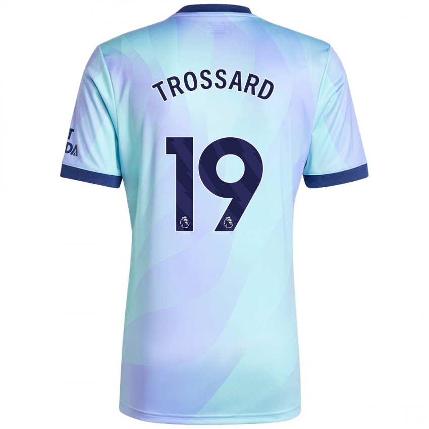 Børn Leandro Trossard #19 Aqua Tredje Sæt Spillertrøjer 2024/25 Trøje T-Shirt