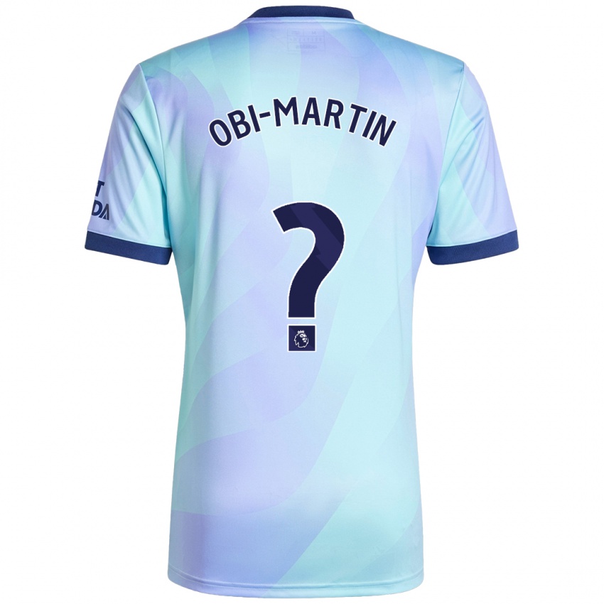 Børn Chido Obi-Martin #0 Aqua Tredje Sæt Spillertrøjer 2024/25 Trøje T-Shirt