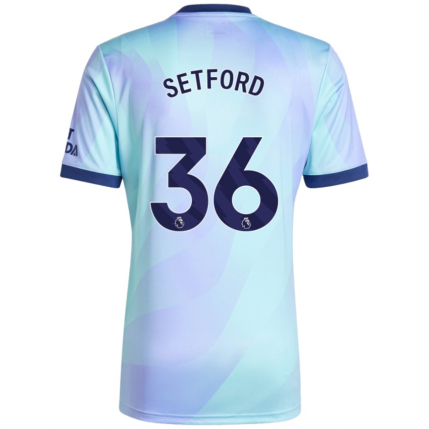 Børn Tommy Setford #36 Aqua Tredje Sæt Spillertrøjer 2024/25 Trøje T-Shirt