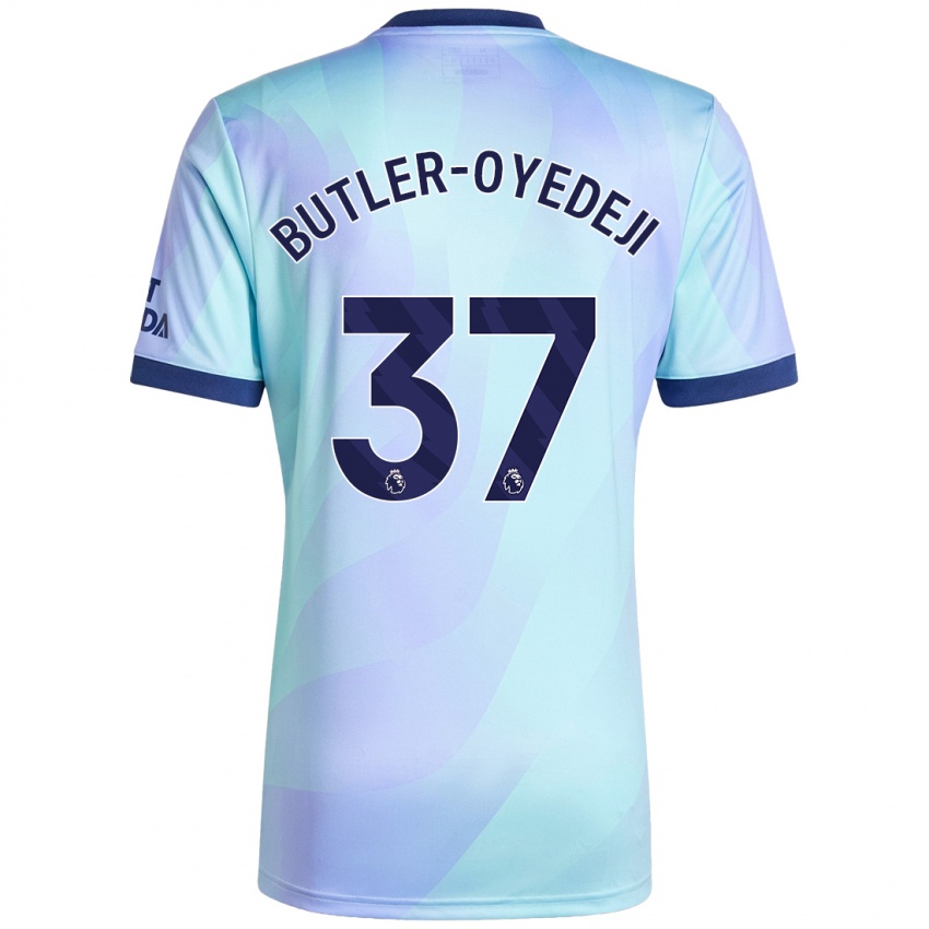 Børn Nathan Butler-Oyedeji #37 Aqua Tredje Sæt Spillertrøjer 2024/25 Trøje T-Shirt