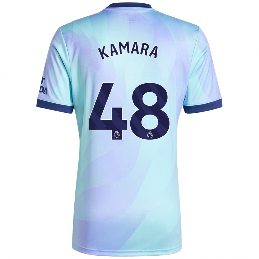 Børn Osman Kamara #48 Aqua Tredje Sæt Spillertrøjer 2024/25 Trøje T-Shirt