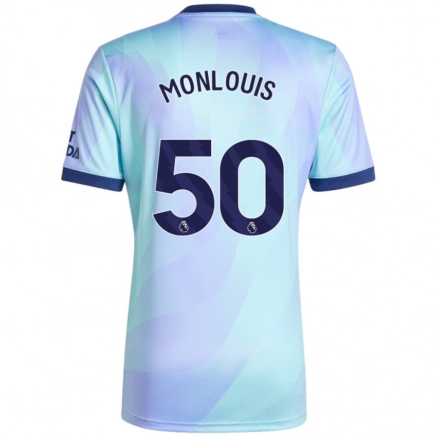 Børn Zane Monlouis #50 Aqua Tredje Sæt Spillertrøjer 2024/25 Trøje T-Shirt