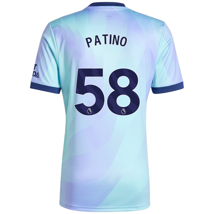 Børn Charlie Patino #58 Aqua Tredje Sæt Spillertrøjer 2024/25 Trøje T-Shirt