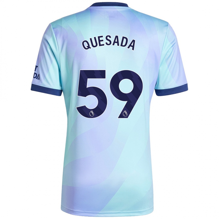 Børn Elián Quesada #59 Aqua Tredje Sæt Spillertrøjer 2024/25 Trøje T-Shirt