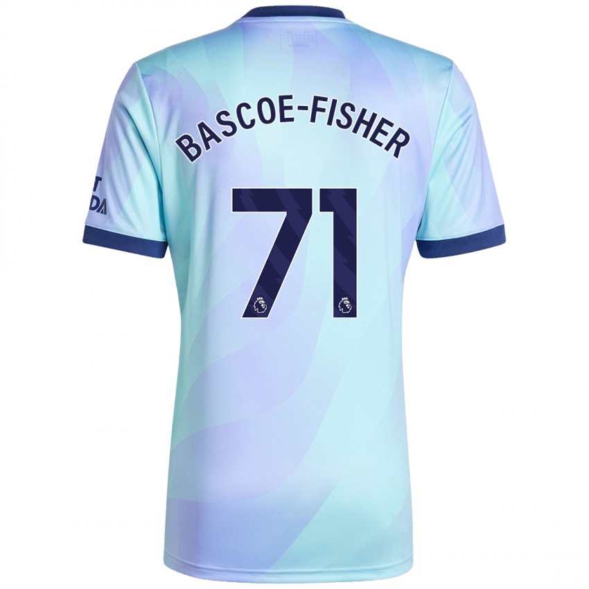 Børn Jakai Bascoe-Fisher #71 Aqua Tredje Sæt Spillertrøjer 2024/25 Trøje T-Shirt