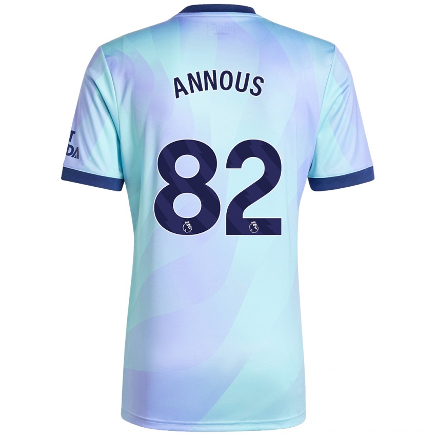 Børn Andre Annous #82 Aqua Tredje Sæt Spillertrøjer 2024/25 Trøje T-Shirt