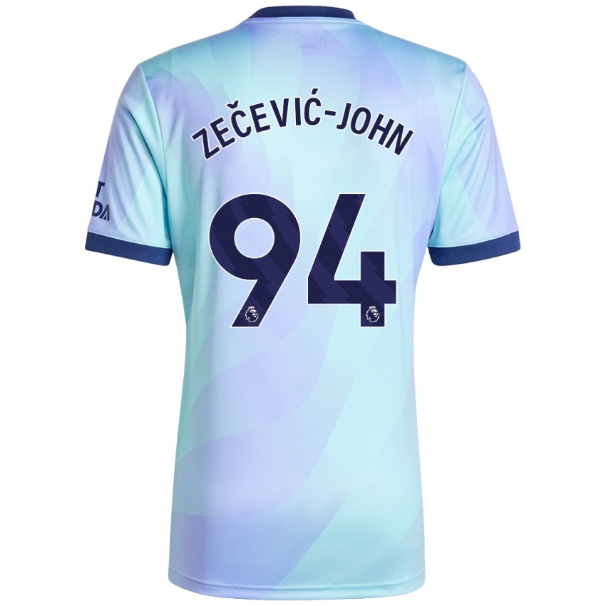 Børn Louis Zečević-John #94 Aqua Tredje Sæt Spillertrøjer 2024/25 Trøje T-Shirt