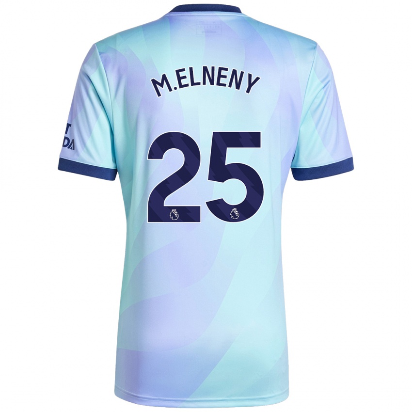 Børn Mohamed Elneny #25 Aqua Tredje Sæt Spillertrøjer 2024/25 Trøje T-Shirt