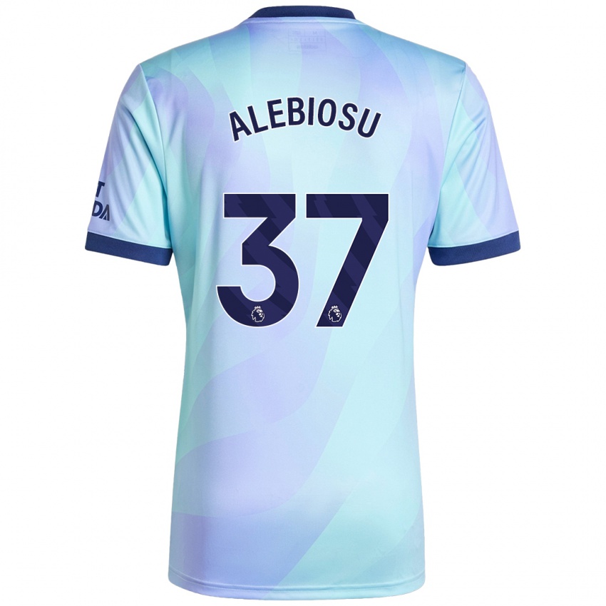 Børn Ryan Alebiosu #37 Aqua Tredje Sæt Spillertrøjer 2024/25 Trøje T-Shirt