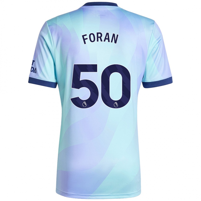 Børn Taylor Foran #50 Aqua Tredje Sæt Spillertrøjer 2024/25 Trøje T-Shirt