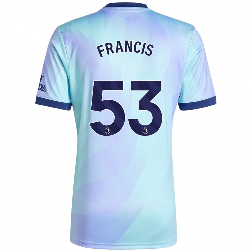 Børn Jack Henry Francis #53 Aqua Tredje Sæt Spillertrøjer 2024/25 Trøje T-Shirt