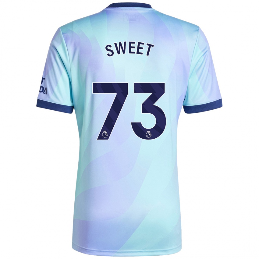 Børn James Sweet #73 Aqua Tredje Sæt Spillertrøjer 2024/25 Trøje T-Shirt