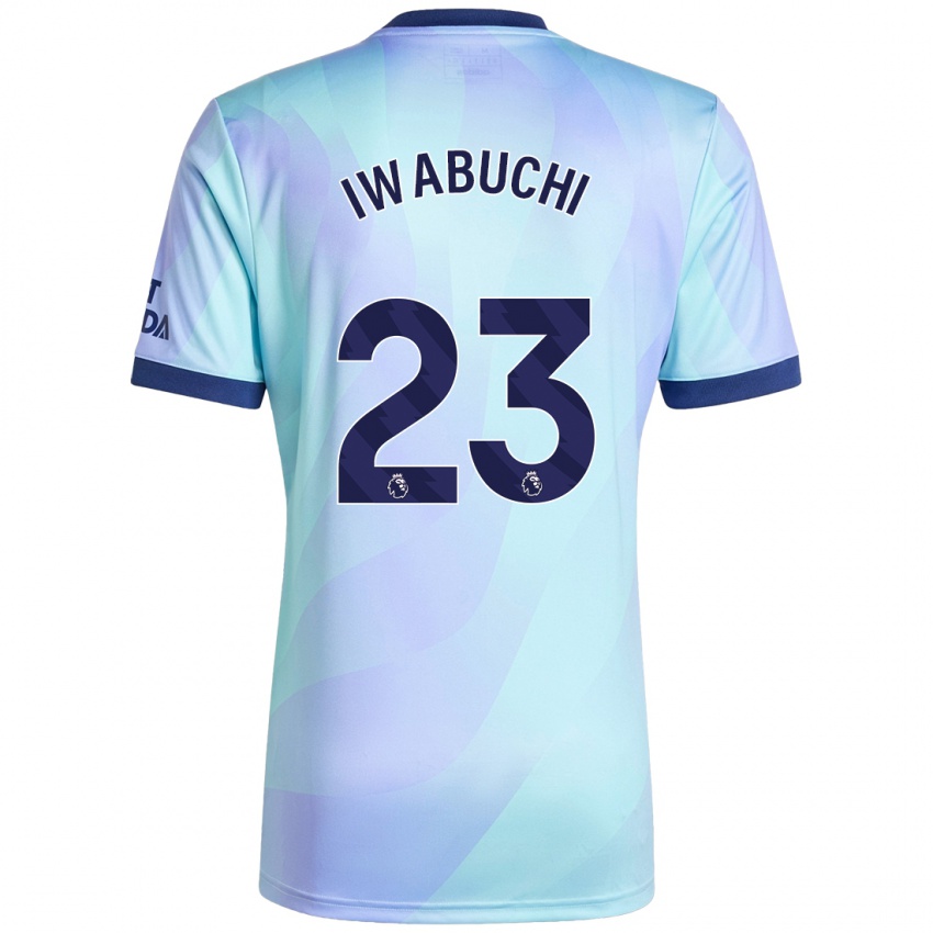 Børn Mana Iwabuchi #23 Aqua Tredje Sæt Spillertrøjer 2024/25 Trøje T-Shirt