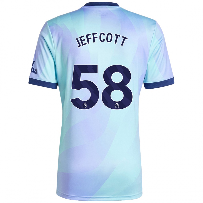 Børn Henry Jeffcott #58 Aqua Tredje Sæt Spillertrøjer 2024/25 Trøje T-Shirt