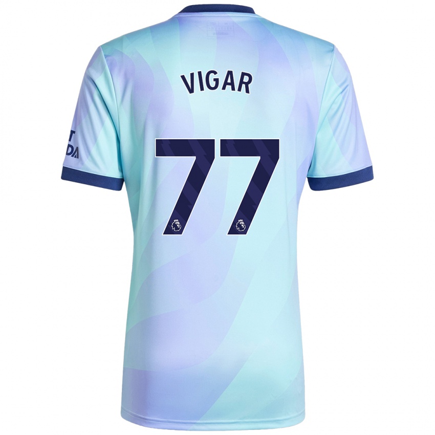 Børn Billy Vigar #77 Aqua Tredje Sæt Spillertrøjer 2024/25 Trøje T-Shirt