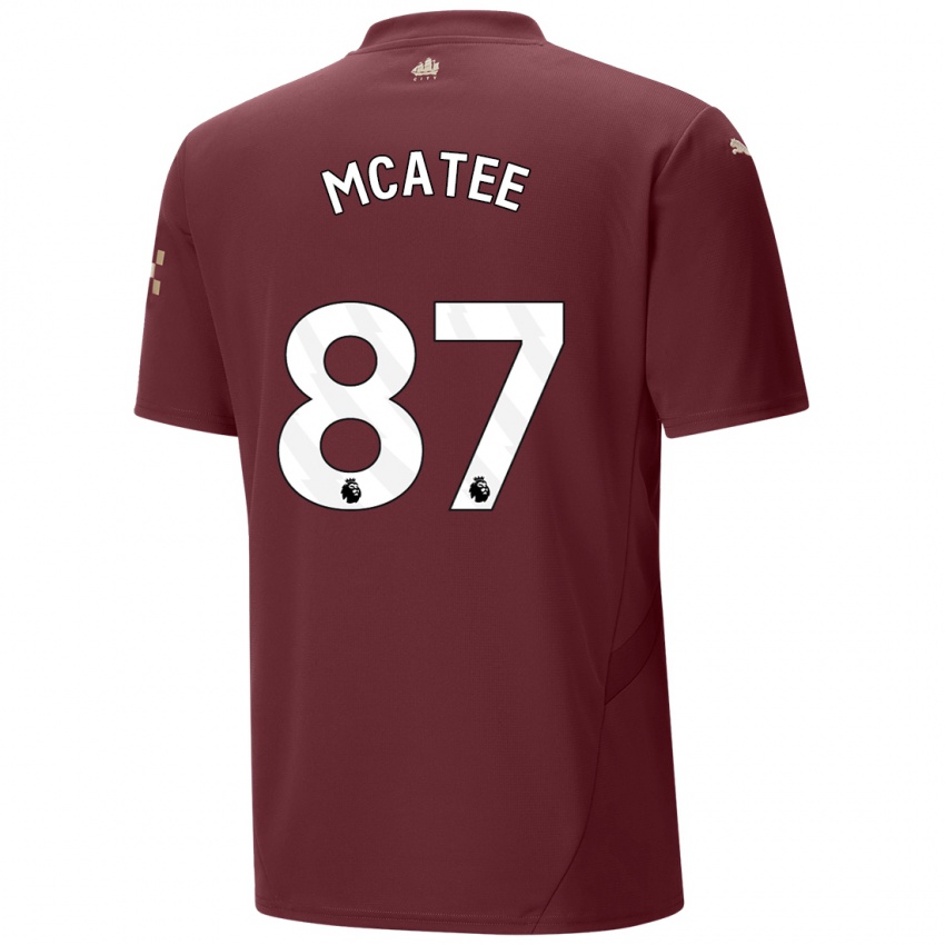 Børn James Mcatee #87 Rødbrun Tredje Sæt Spillertrøjer 2024/25 Trøje T-Shirt