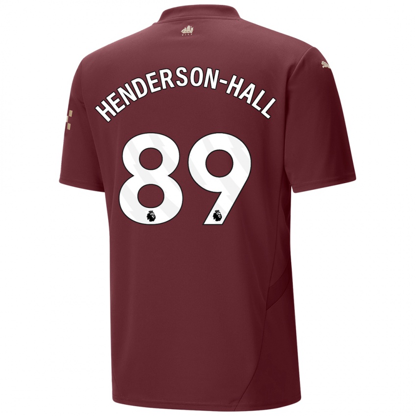 Børn Matty Henderson-Hall #89 Rødbrun Tredje Sæt Spillertrøjer 2024/25 Trøje T-Shirt