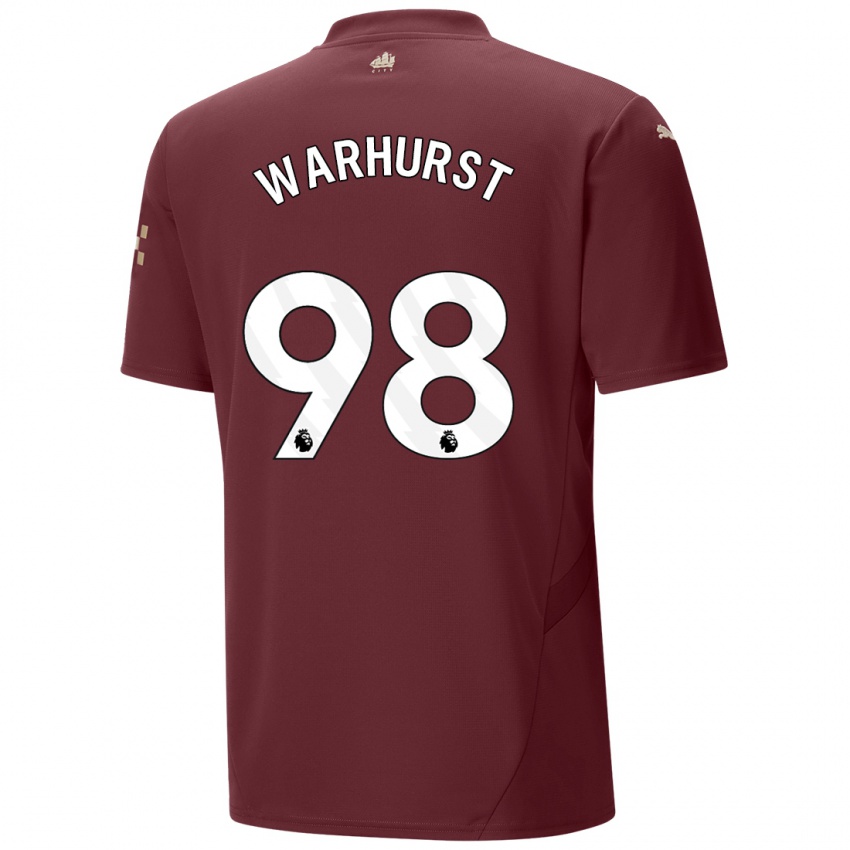 Børn Matthew Warhurst #98 Rødbrun Tredje Sæt Spillertrøjer 2024/25 Trøje T-Shirt