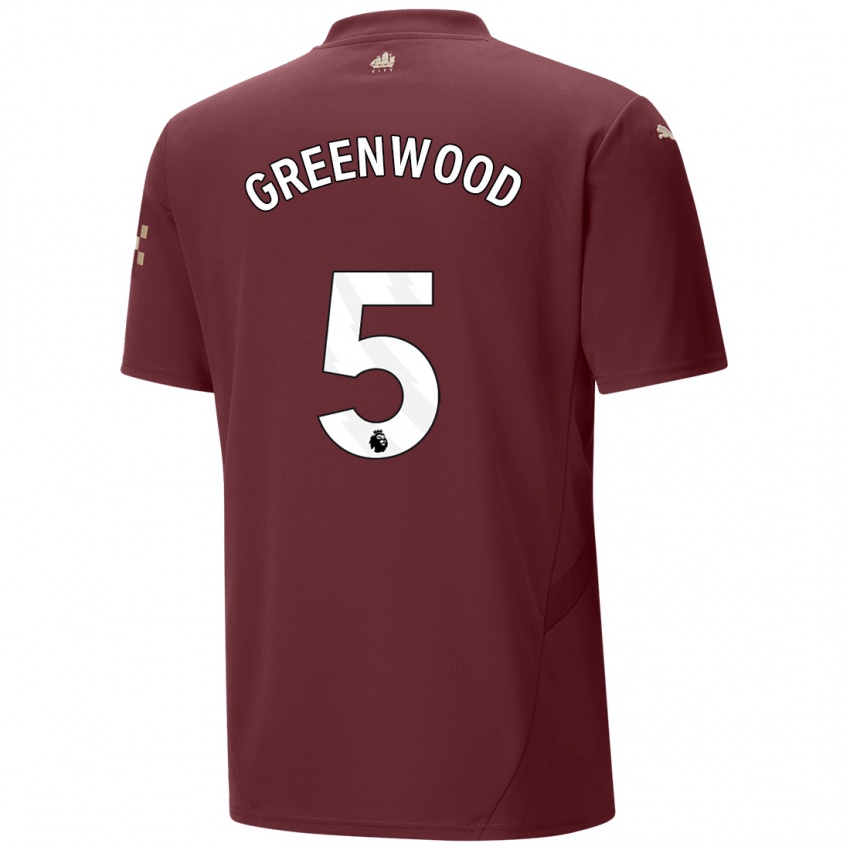 Børn Alex Greenwood #5 Rødbrun Tredje Sæt Spillertrøjer 2024/25 Trøje T-Shirt