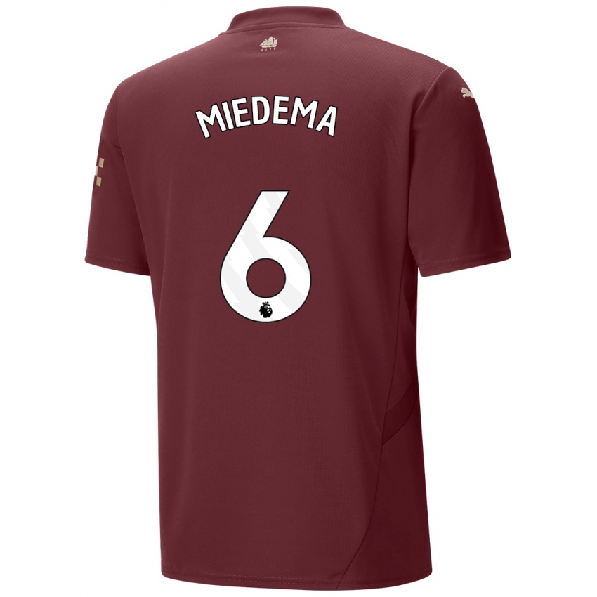 Børn Vivianne Miedema #6 Rødbrun Tredje Sæt Spillertrøjer 2024/25 Trøje T-Shirt