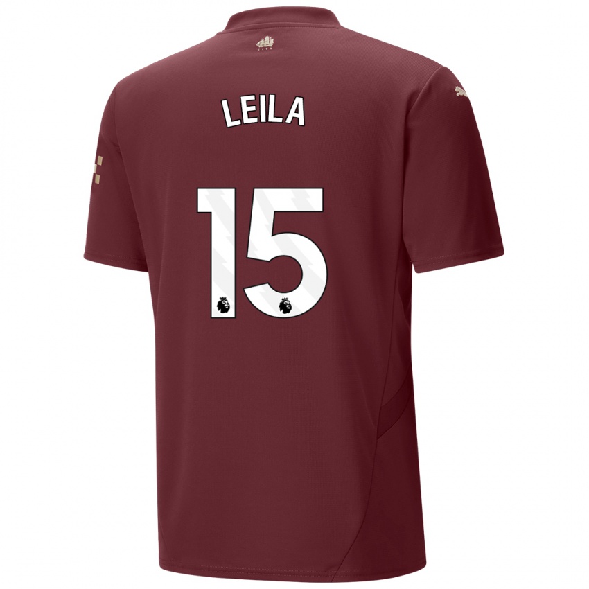 Børn Leila Ouahabi #15 Rødbrun Tredje Sæt Spillertrøjer 2024/25 Trøje T-Shirt