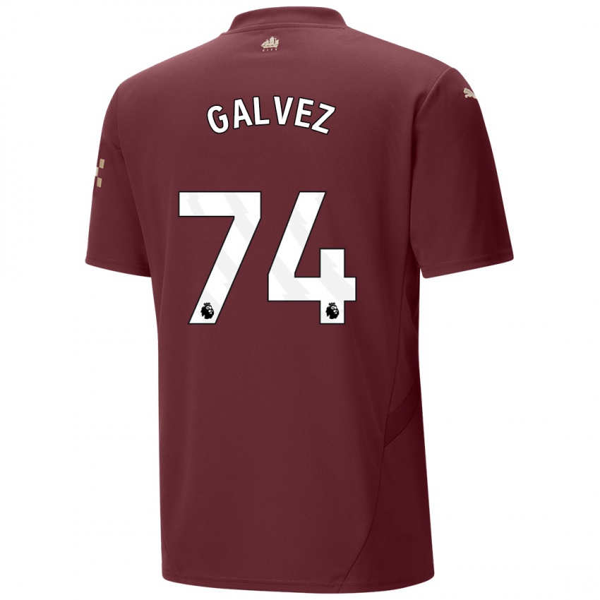 Børn Tomas Galvez #74 Rødbrun Tredje Sæt Spillertrøjer 2024/25 Trøje T-Shirt