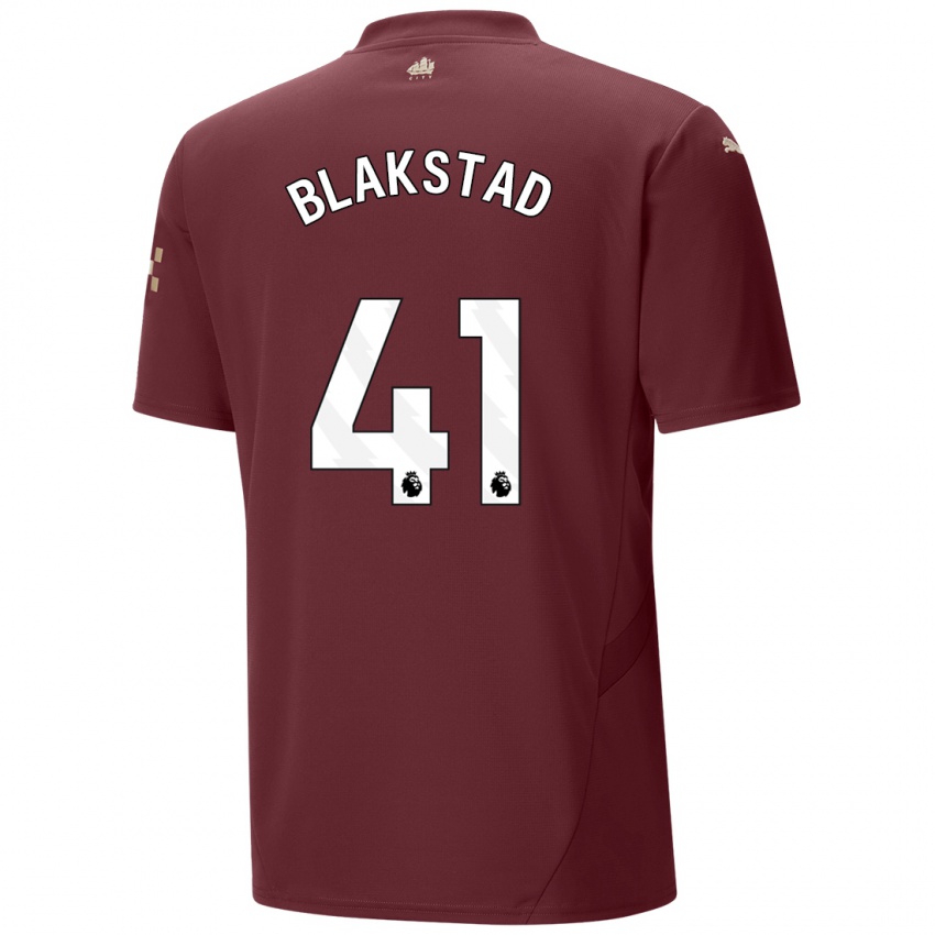 Børn Julie Blakstad #41 Rødbrun Tredje Sæt Spillertrøjer 2024/25 Trøje T-Shirt