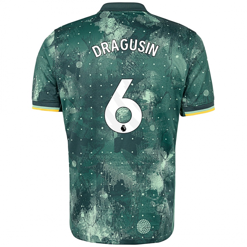 Børn Radu Drăgușin #6 Mintgrøn Tredje Sæt Spillertrøjer 2024/25 Trøje T-Shirt