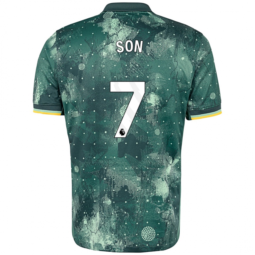 Børn Heung-Min Son #7 Mintgrøn Tredje Sæt Spillertrøjer 2024/25 Trøje T-Shirt