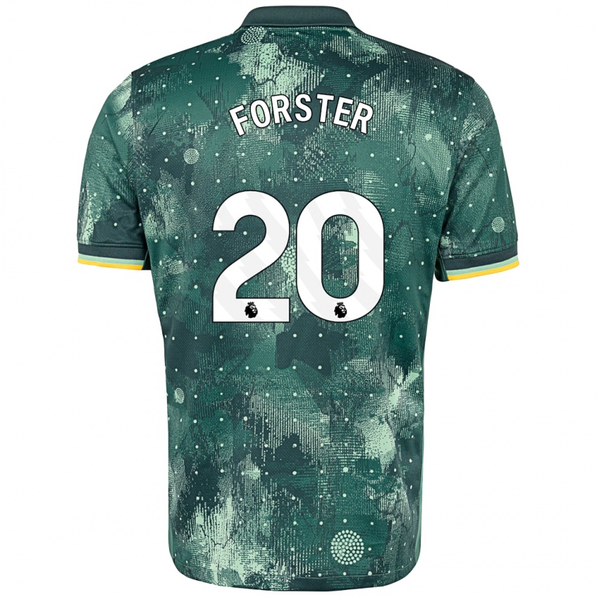 Børn Fraser Forster #20 Mintgrøn Tredje Sæt Spillertrøjer 2024/25 Trøje T-Shirt